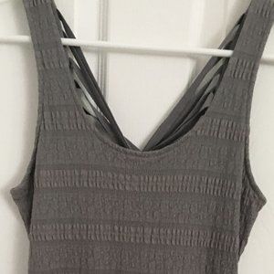 Free People gray midi sleeveless fit dress